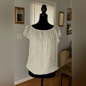 Luisa Ricci Made in Italy Silk Polka Dot Blouse – Size M